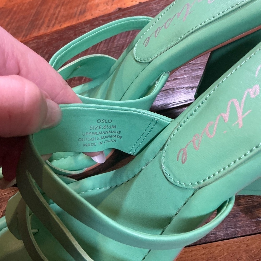 Matisse Oslo Heel Sandals in Mint Green Women’s 6.5 - Picture 7 of 12